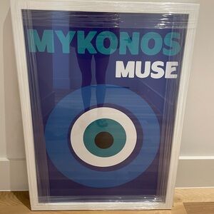 Framed Mykonos Muse poster wall art